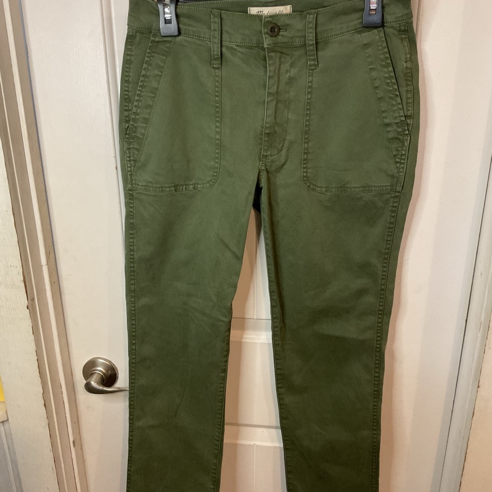 Madewell Olive Green Straight Leg Pants